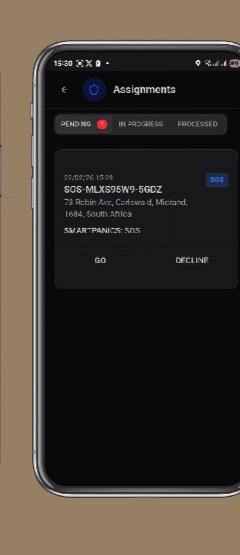 Responder Assignments list, pending tab