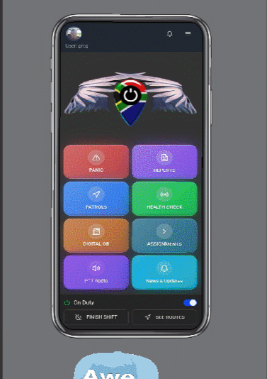 Responder app home screen